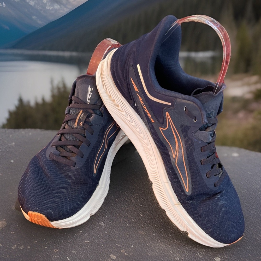 Altra Womens Torin 6 AL0A7R78447 Navy Blue Coral Running Shoes Sneaker Size 8.5